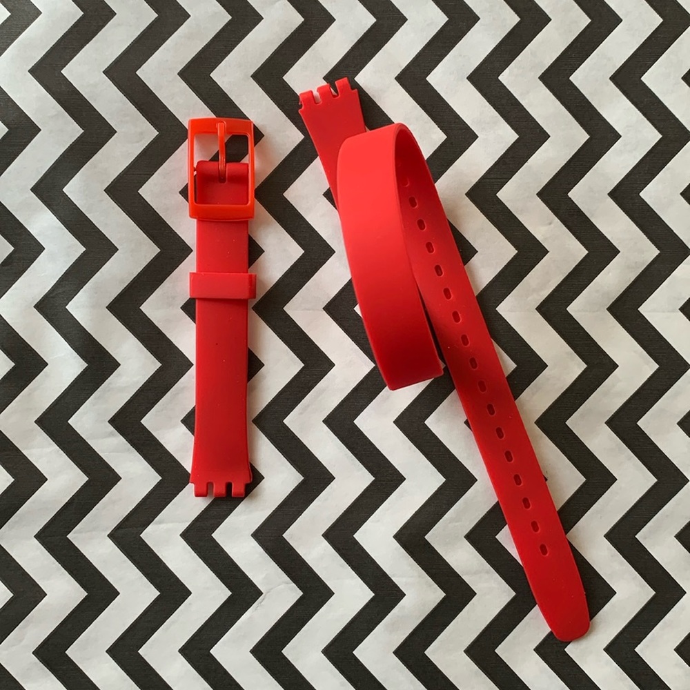 Red Watch Strap - Lady wrap model size - 12mm (Strap only)